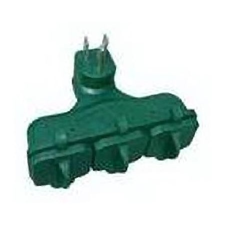 Kab Enterprise Plug Adapter, Triple Tap, 3 Outlet(s) Green KAB-3FLU